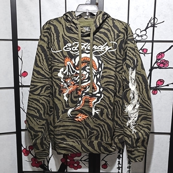 Ed Hardy Other - Ed Hardy Tiger Hoodie Pullover Size Large NWT